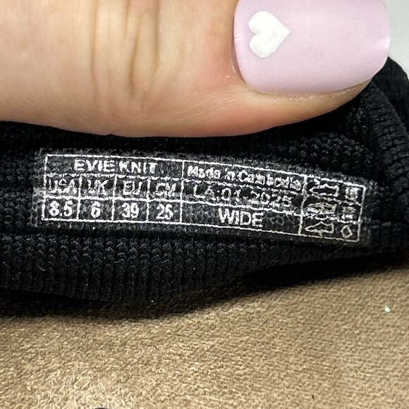 Vionic Evie Knit Slide Sandals Black Beige Women's Size 8.5 Wide Comfort - Picture 6 of 6